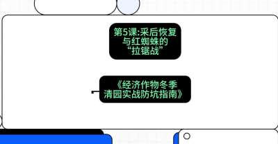 第5节：【柑橘清园】采后恢复与红蜘蛛的&ldquo;拉锯战&rdquo;，课程：《经济作物冬季清园&middot;实战防坑指南》#识农AI