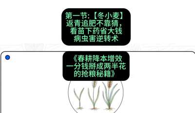 第一节：【冬小麦】返青追肥不靠猜，看苗下药省大钱